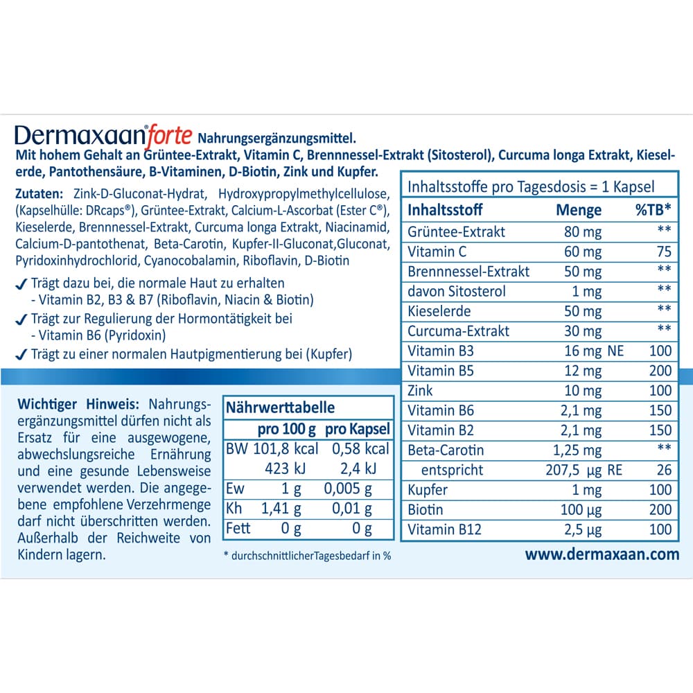 Dermaxaan forte 30 St Kapseln
