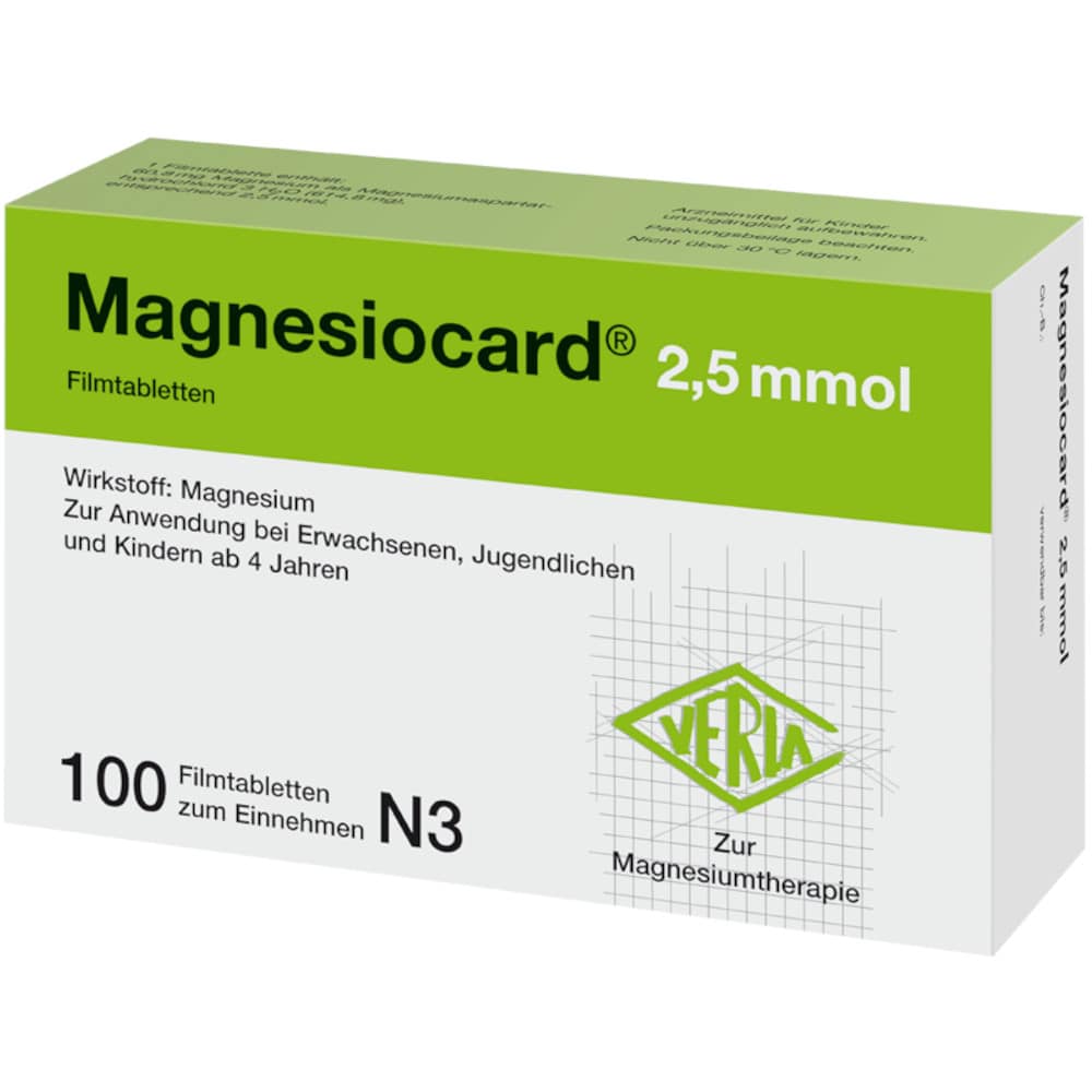 MAGNESIOCARD 2,5 mmol 100 St Filmtabletten