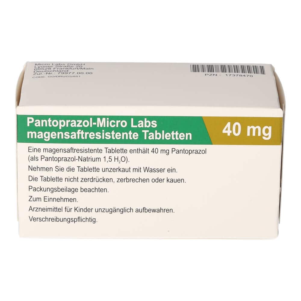 Pantoprazol-Micro Labs 40 mg 100 St Tabletten magensaftresistent