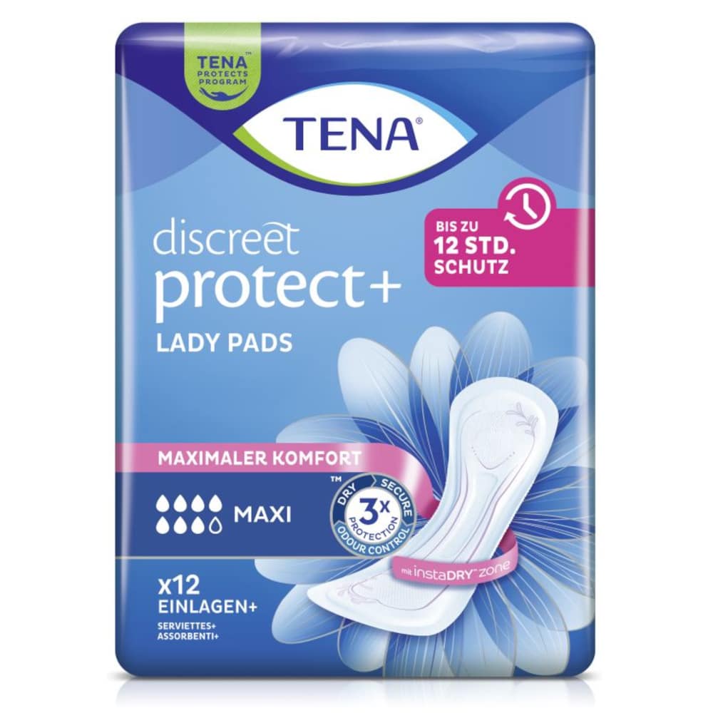 TENA Lady discreet protext+ Maxi Inkontinenz Einlagen 12X12 St Binden