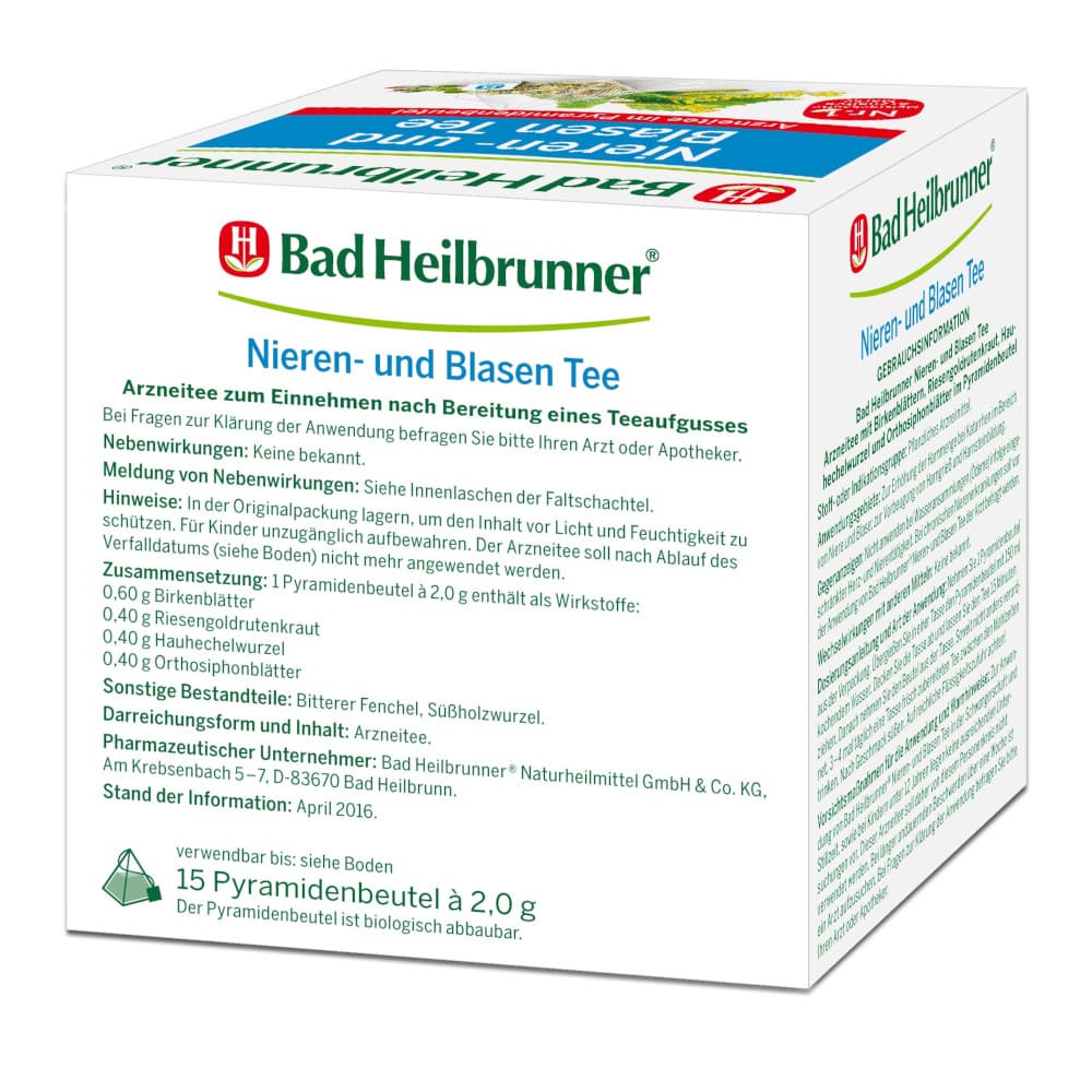 Bad Heilbrunner Nieren- und Blasen Tee 15X2.0 g Filterbeutel