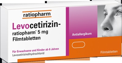 Levocetirizin-ratiopharm 5mg  20 St Filmtabletten