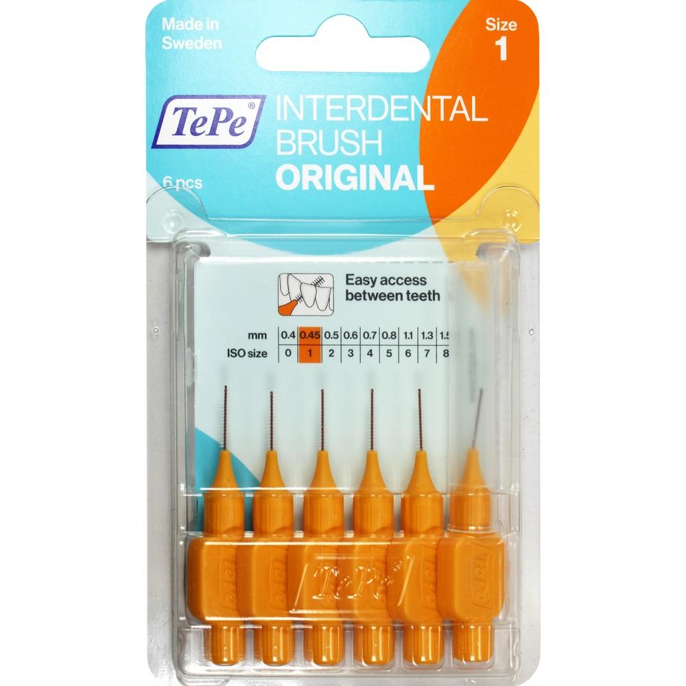 TEPE Interdentalbürste 0,45mm orange 6 St Zahnbürste