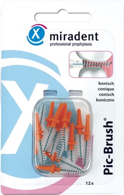 MIRADENT Pic-Brush konisch orange 12 St 12 St