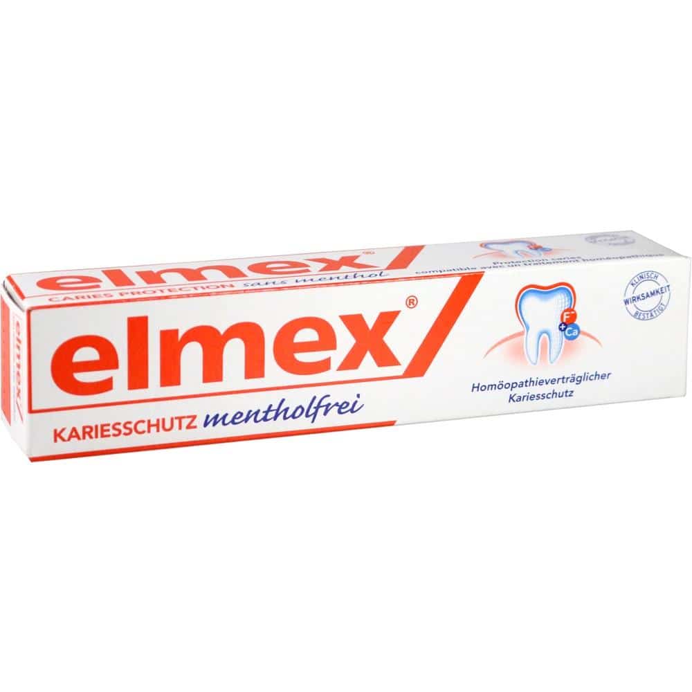 elmex KARIESSCHUTZ mentholfrei Zahnpasta ohne ätherische Öle 75 ml Zahnpasta