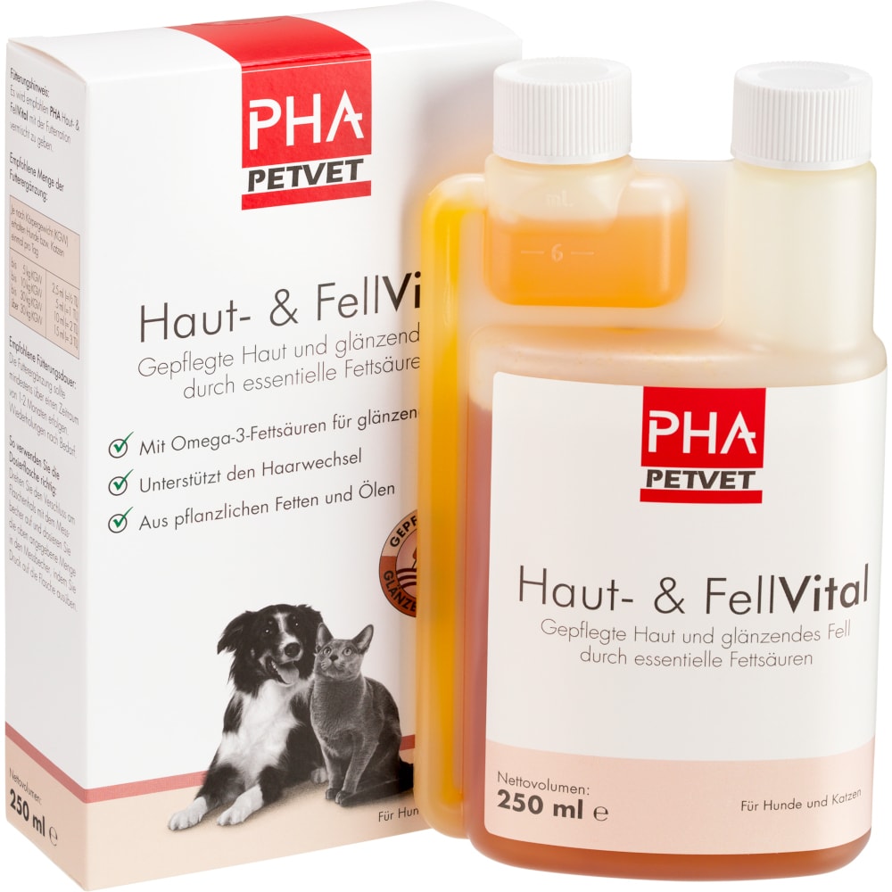 PHA Haut- & Fellvital Flüssig für Hunde und Katzen  250 ml Flüssigkeit
