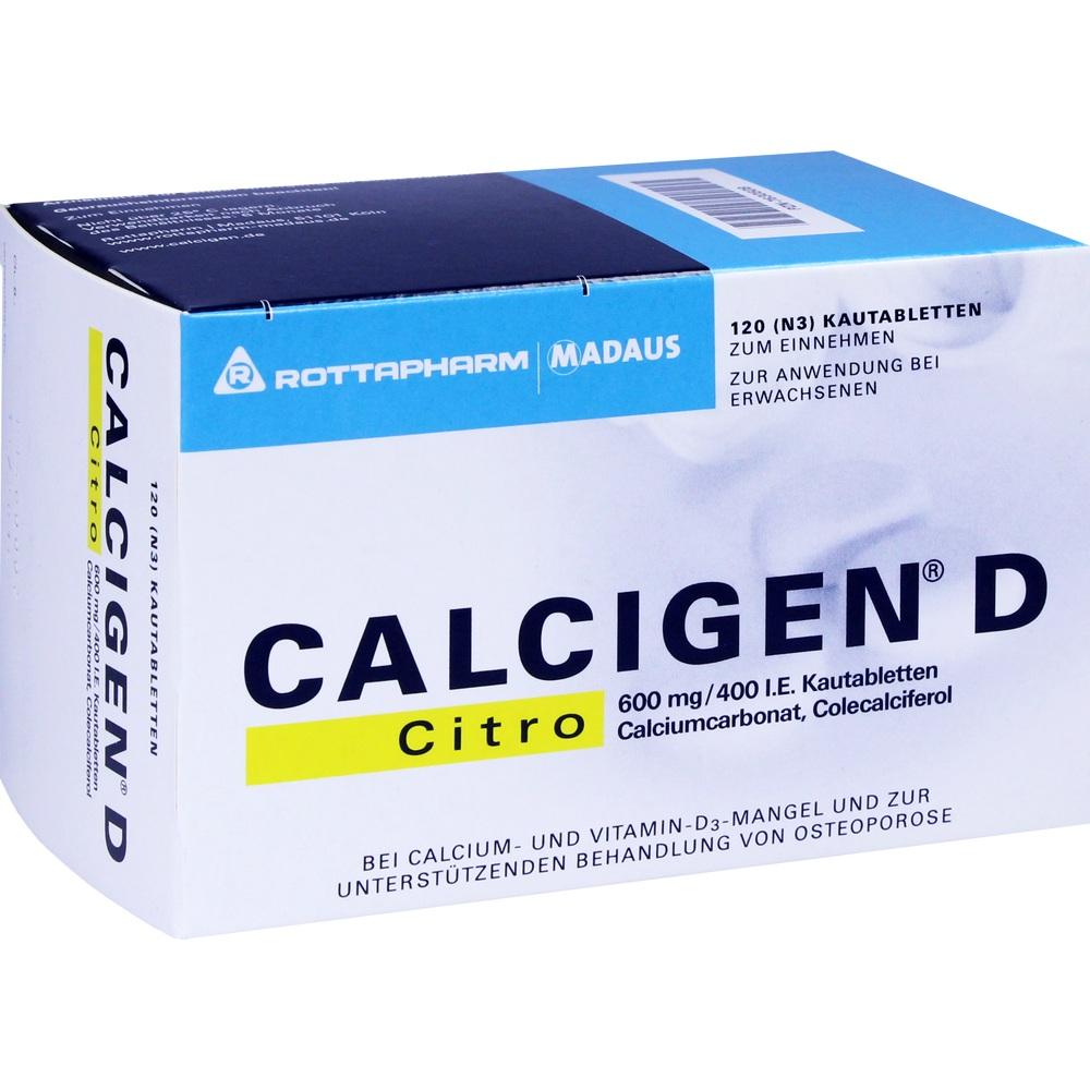 CALCIGEN D Citro 600mg/400 I.E. 120 St Kautabletten
