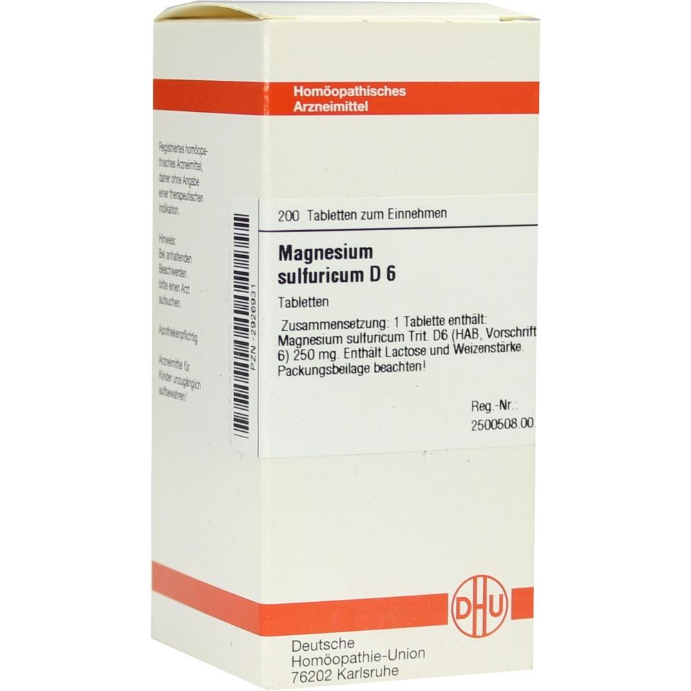 MAGNESIUM SULFURICUM D 6 Tabletten 200 St Tabletten