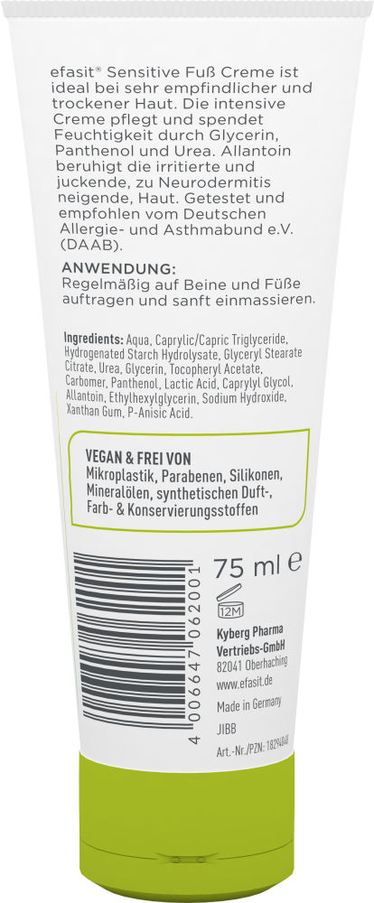 efasit SENSITIVE FUSS CREME 75 ml Creme