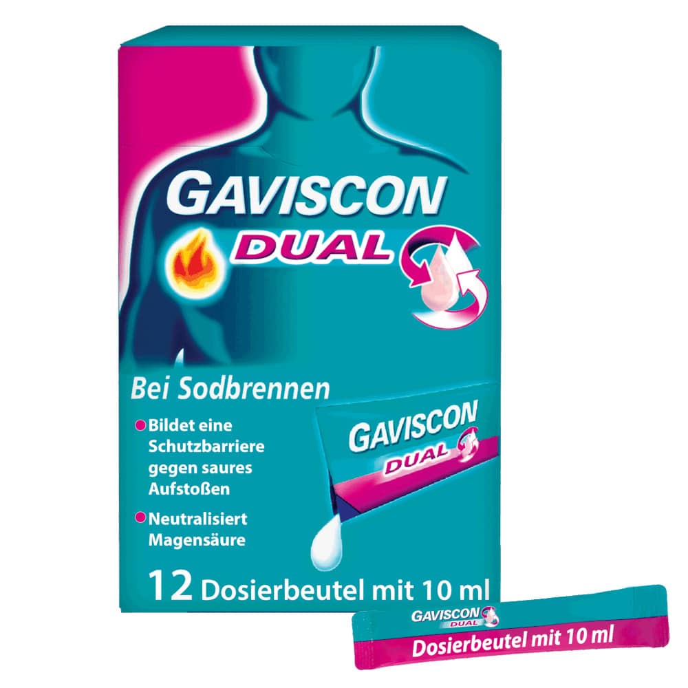 GAVISCON DUAL Dosierbeutel 12X10 ml Suspension