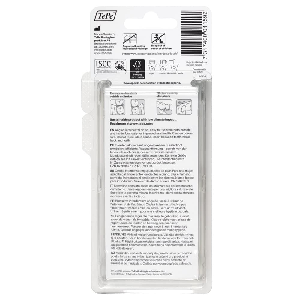 TEPE Angle Interdentalbürste 0,7mm gelb 6 St Zahnbürste