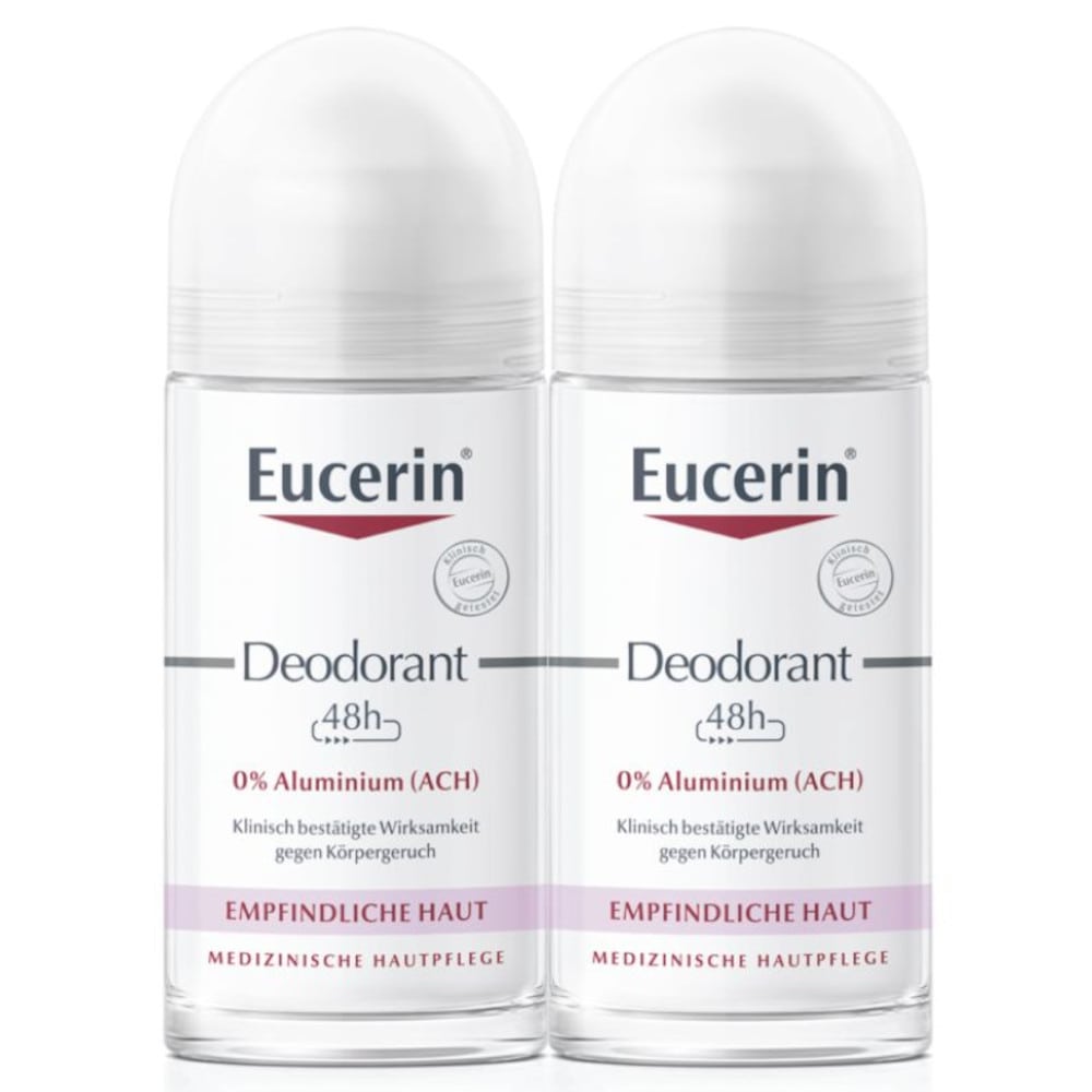 Eucerin Deodorant 48h 0% Aluminium Doppelpack  2X50 ml Flüssigkeit