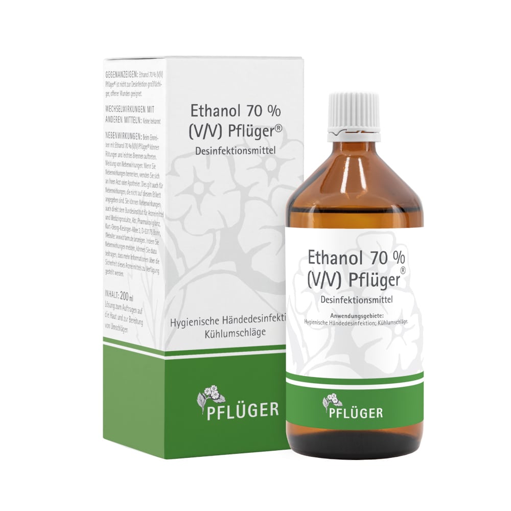 Desinfektionsmittel Ethanol 70 % (V/V) Pflüger 200 ml Flüssigkeit