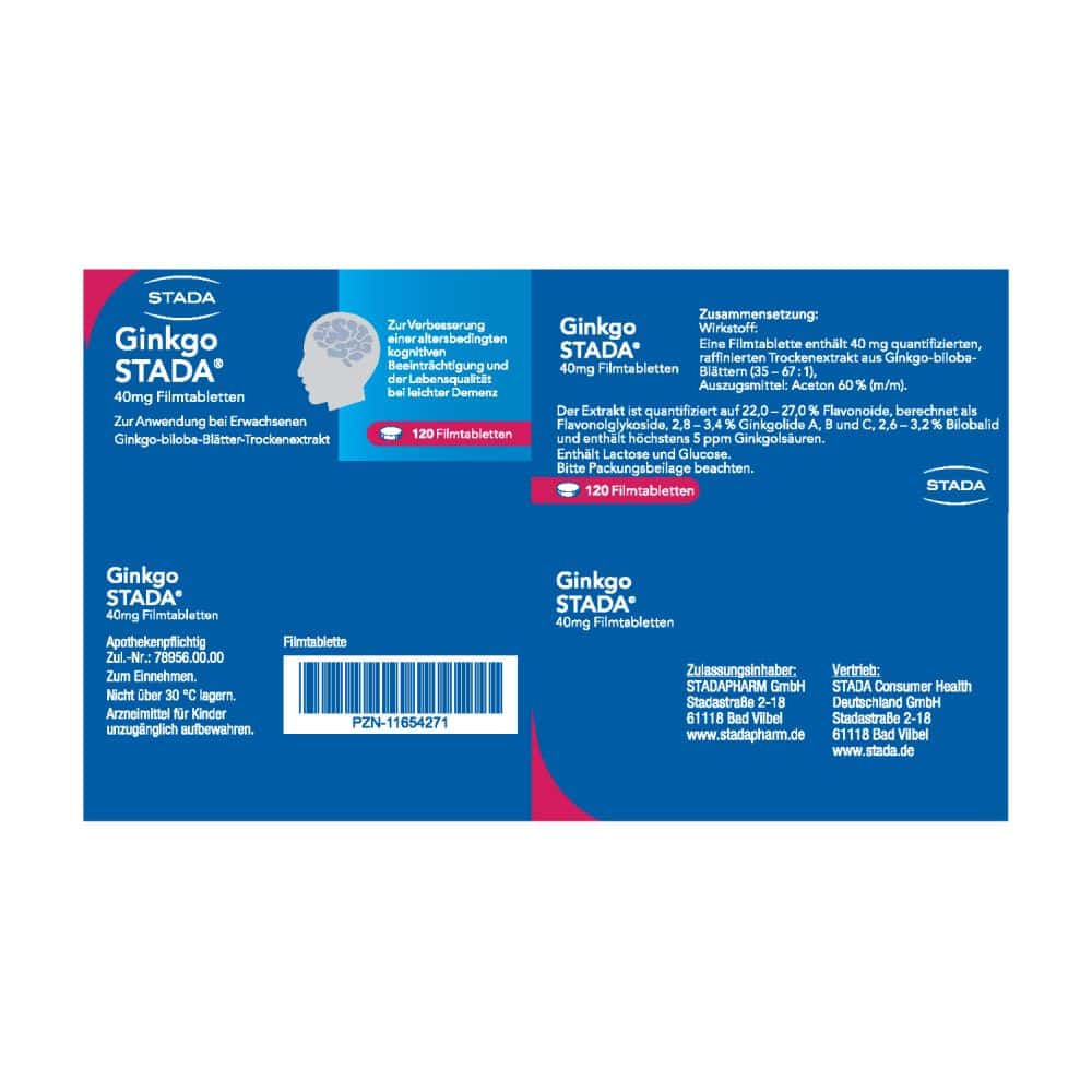 Ginkgo STADA 40mg 120 St Filmtabletten