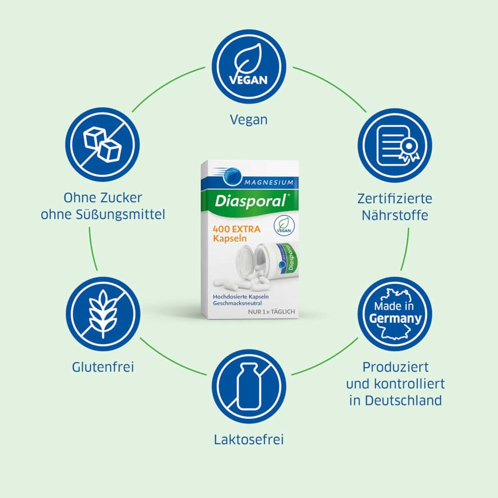 MAGNESIUM Diasporal 400 EXTRA Kapseln 100 St Kapseln