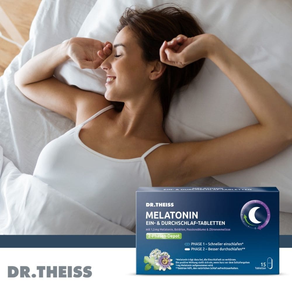 DR. THEISS MELATONIN EIN- & DURCHSCHLAFTABLETTEN 15 St Tabletten