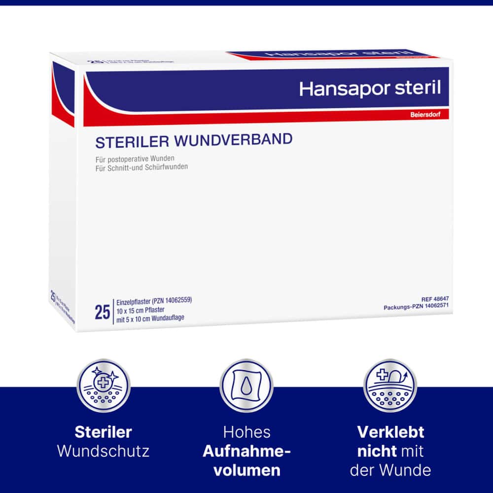 Hansapor STERILER WUNDVERBAND 10 x 15cm 25 St Verband