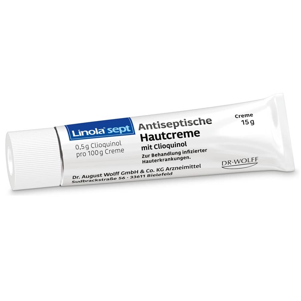 Linola sept Antiseptische Hautcreme mit Clioquinol 15 g Creme