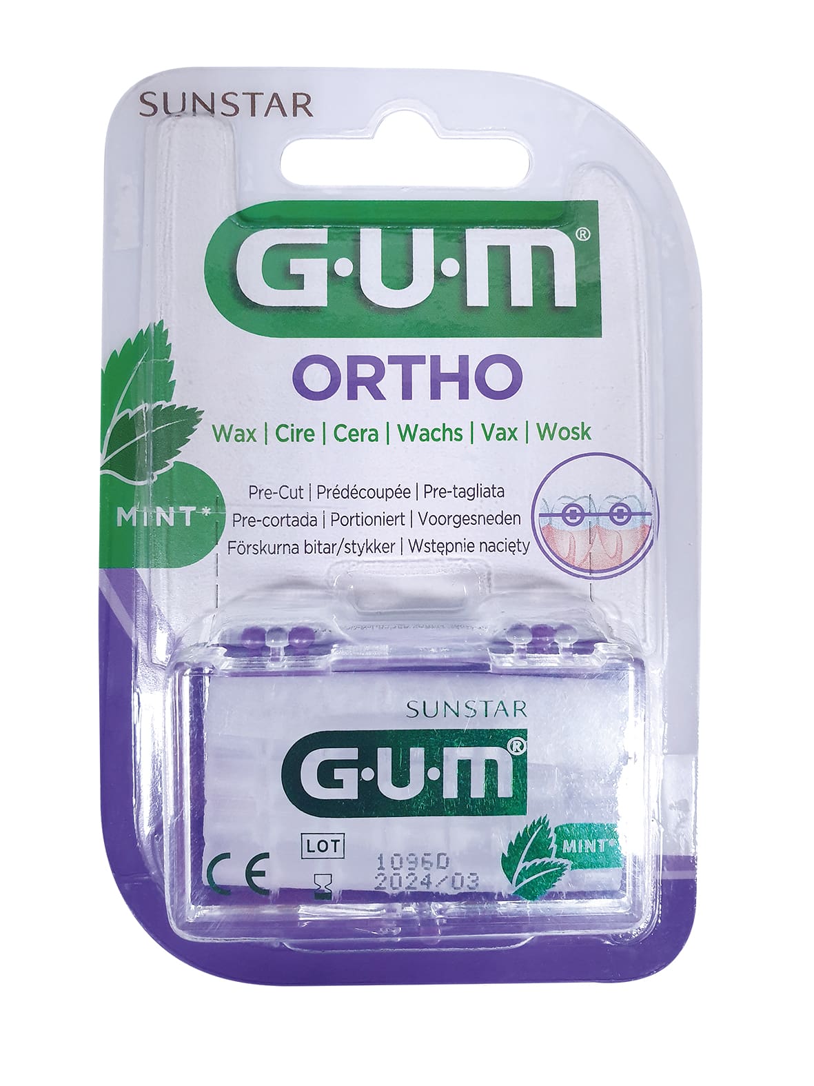 GUM ORTHO Wachs Mint 1 St