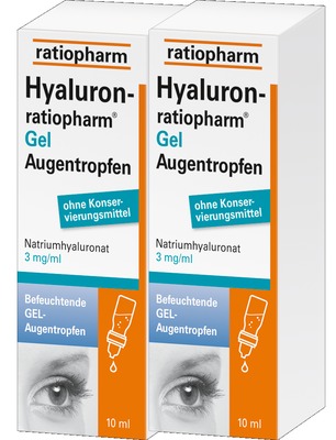 Hyaluron-ratiopharm Gel Augentropfen 2X10 ml Augentropfen