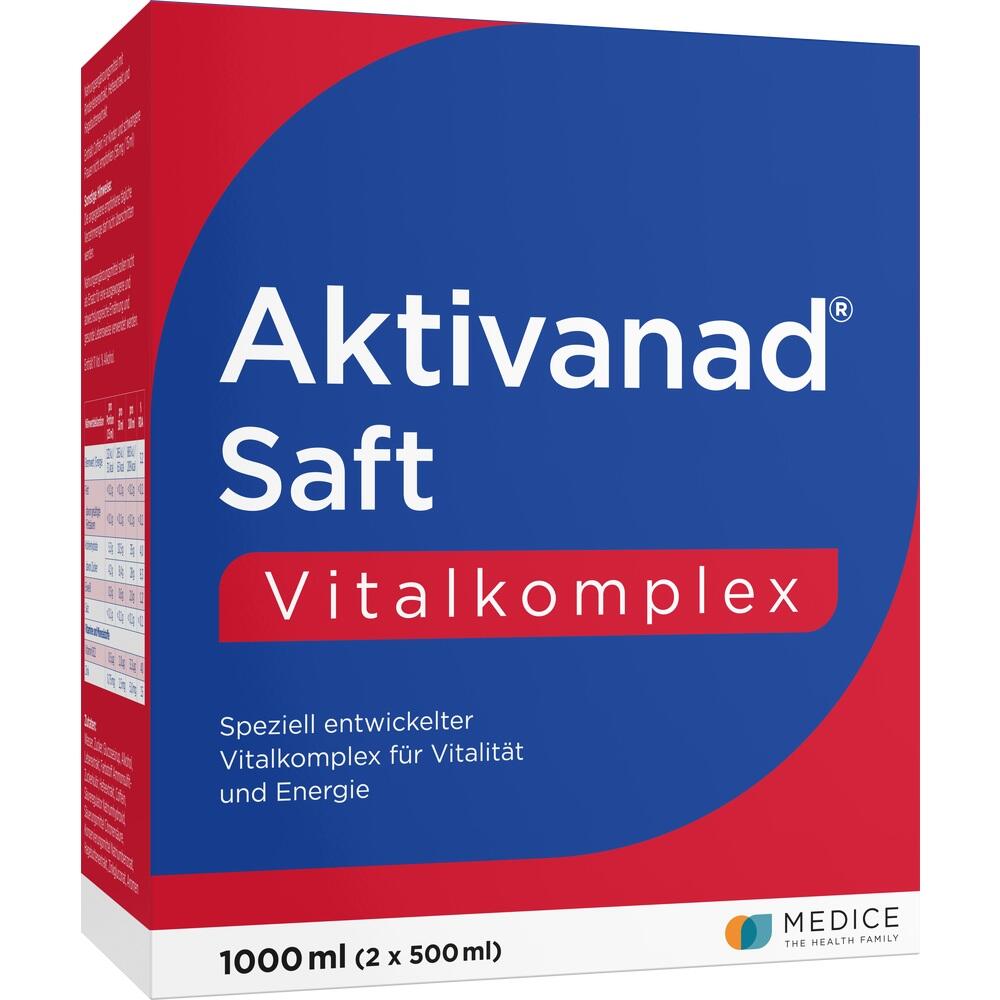 Aktivanad Saft 1000ml bei Erschöpfung wegen Vitamin-B Mangel 2X500 ml Saft