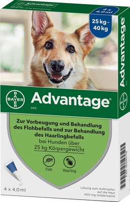Advantage 400 Lösung Pipetten für Hunde ab 25 kg 1X4 St Lösung