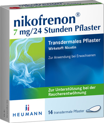nikofrenon 7 mg/24 Stunden Pflaster, 14 St 14 St Pflaster transdermal