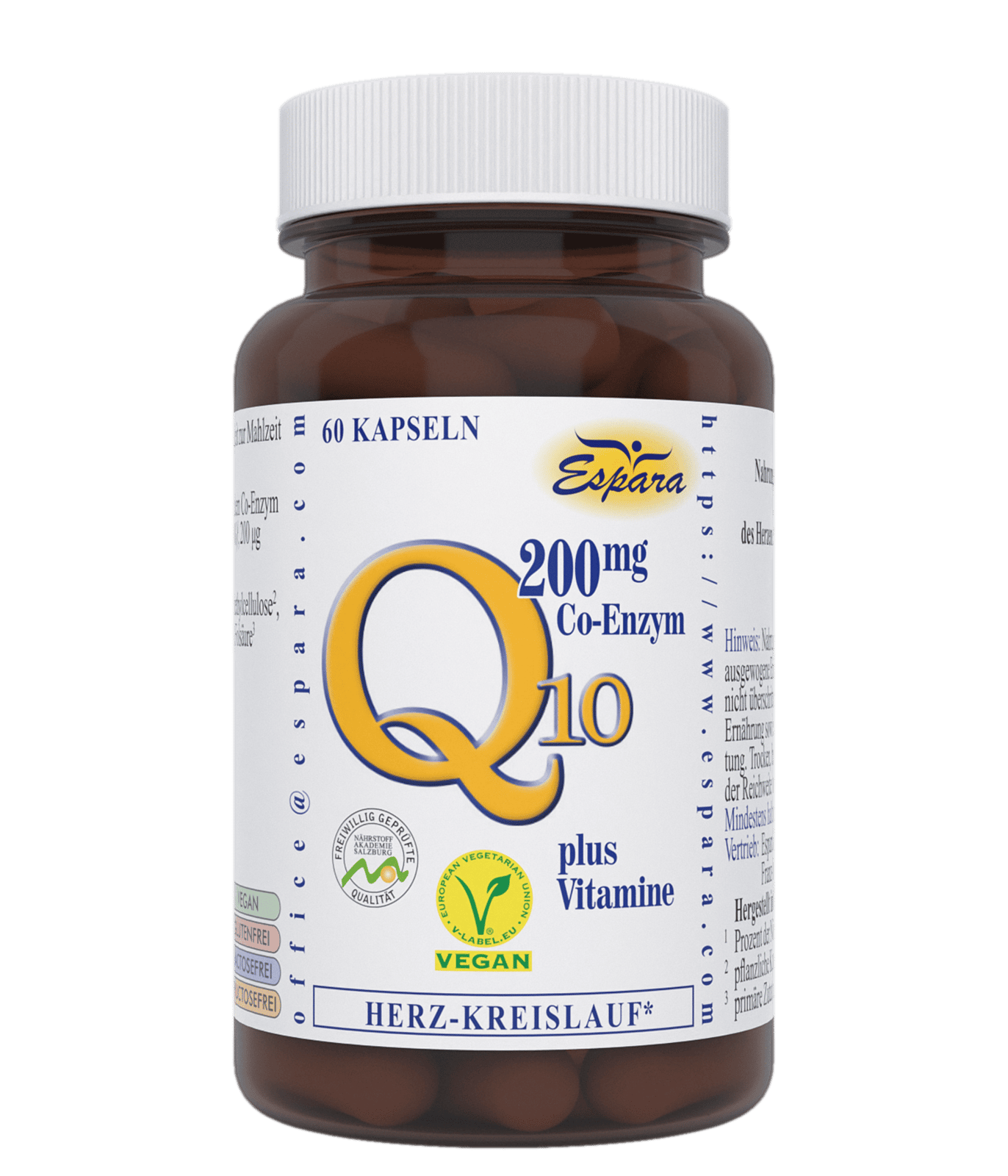 Espara Q10 Co-Enzym 200mg plus Vitamine 60 St Kapseln
