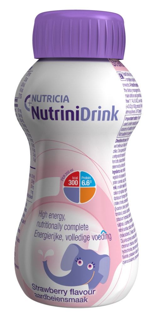 NutriniDrink Trinknahrung Erdbeere 200 ml Flüssigkeit