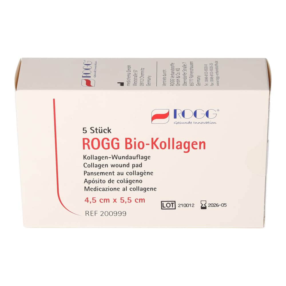 ROGG Bio-Kollagen 4,5 cm x 5,5 cm 5 St Vlies