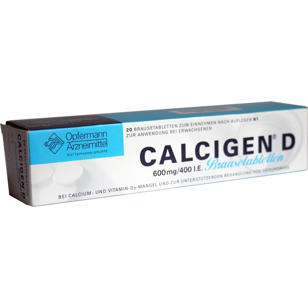 CALCIGEN D 600mg/400 I.E. 20 St Brausetabletten