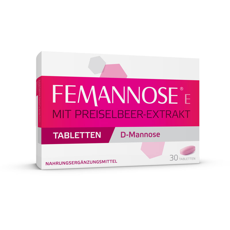 FEMANNOSE E MIT PREISELBEER-EXTRAKT TABLETTEN D-Mannose 30 St Tabletten