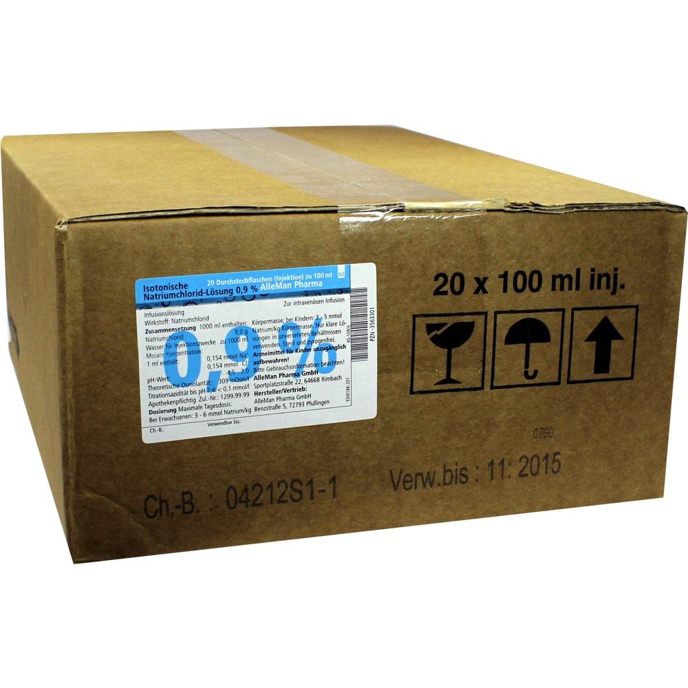 KOCHSALZLÖSUNG 0,9% zur Injektion 20X100 ml Infusionslösung