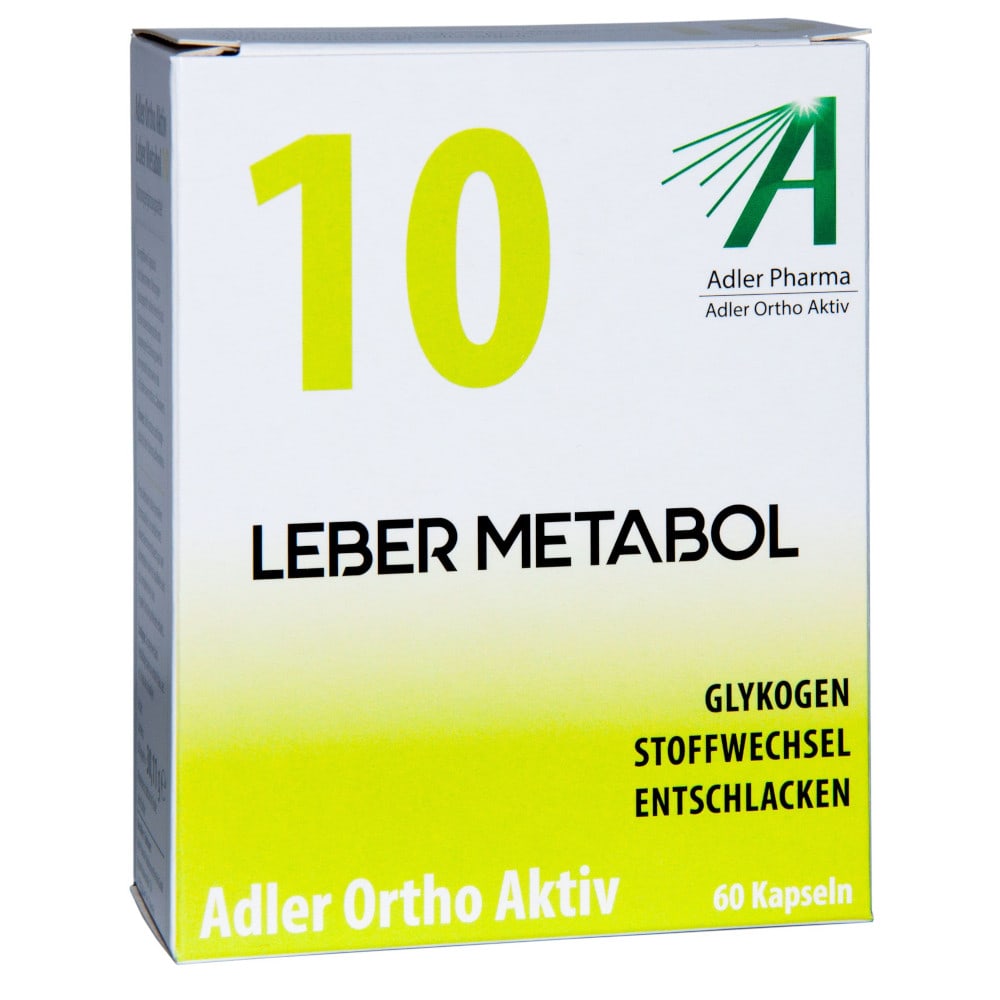 Adler Ortho Aktiv Nr. 10 ? Leber Metabol 60 St Kapseln | 60 g Kapseln 30,11 g | 562.94 EUR / 1000 Gramm | 09120016844106