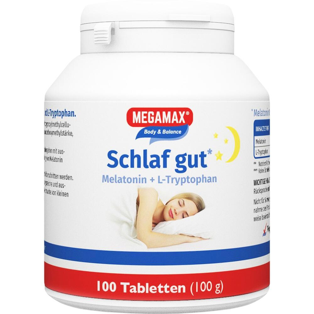 Schlaf gut Melatonin + L-Tryptophan 100 St Tabletten
