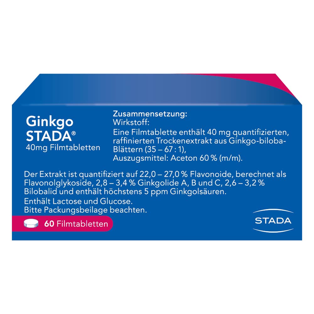 Ginkgo STADA 40mg 60 St Filmtabletten