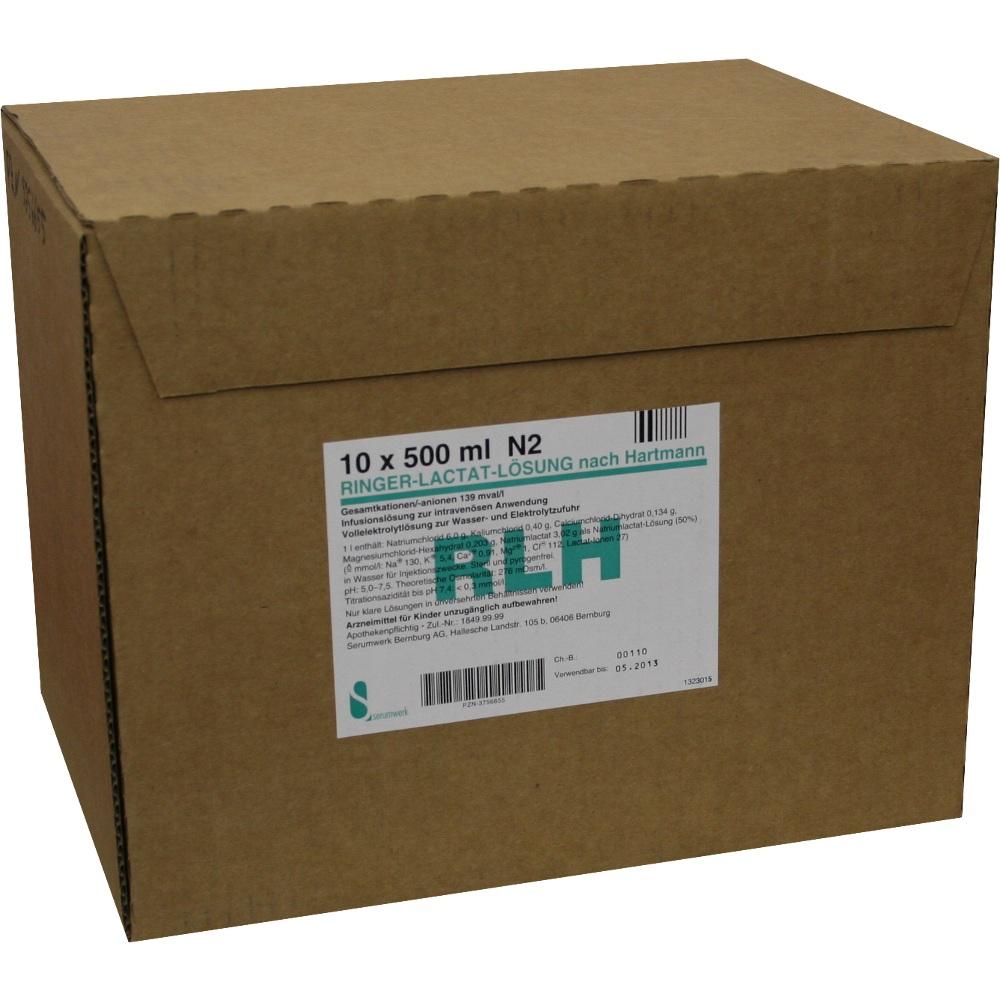 RINGER LACTAT Lösung PE-Flaschen 10X500 ml Infusionslösung 10X500 ml