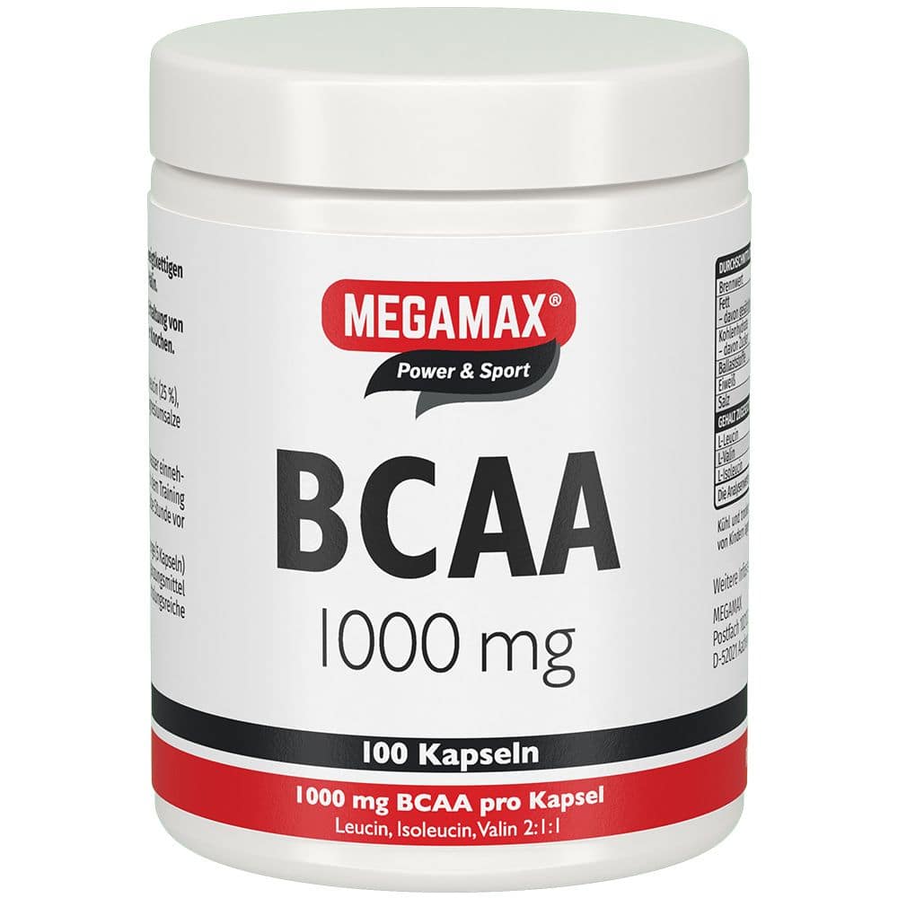 Bcaa 1.000 mg Megamax Kapseln 100 St Kapseln