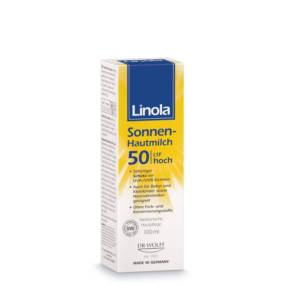 Linola Sonnen-Hautmilch - Sonnencreme LSF 50 100 ml Lotion