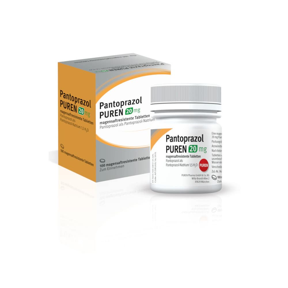 PANTOPRAZOL PUREN 20 mg magensaftres. 100 St Tabletten magensaftresistent