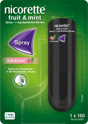 nicorette fruit & mint Spray 1 mg/Sprühstoß 1 St Spray