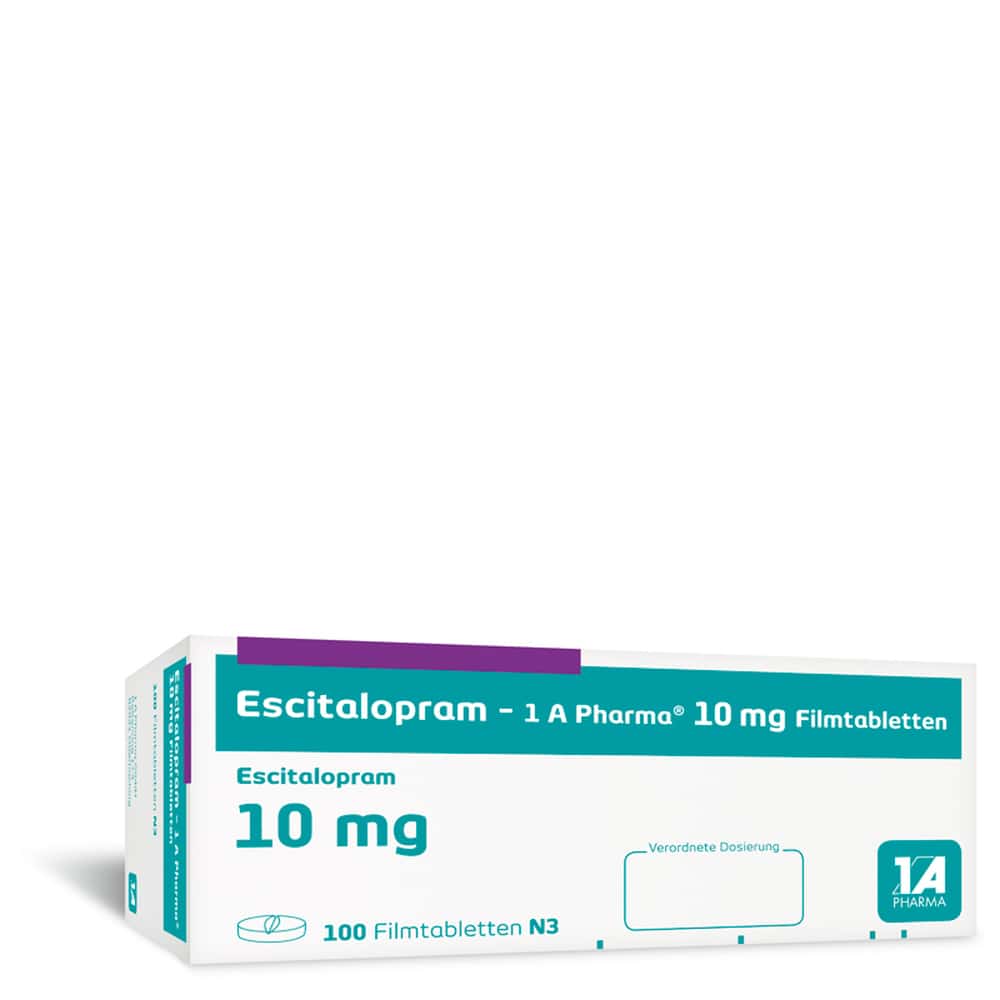 Escitalopram-1A Pharma 10mg 100 St Filmtabletten
