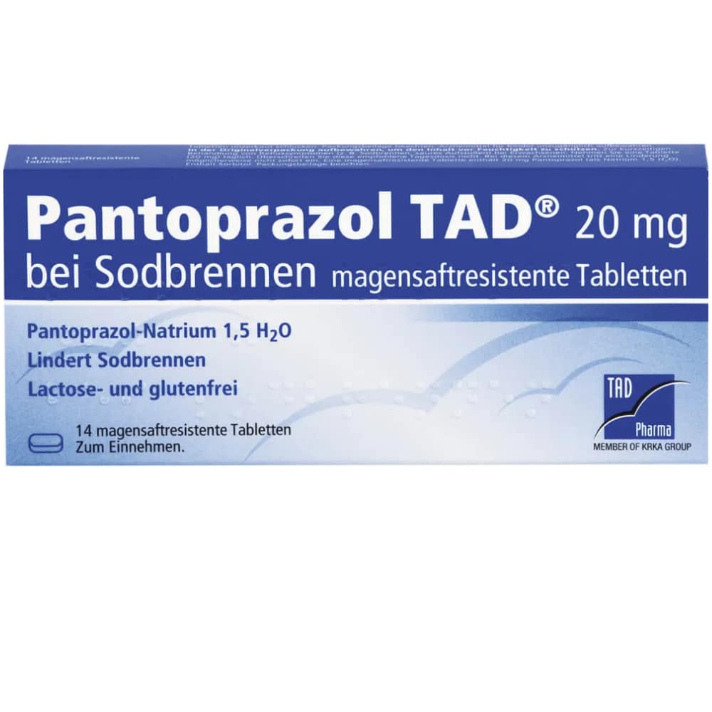 Pantoprazol TAD 20mg bei Sodbrennen 14 St Tabletten magensaftresistent