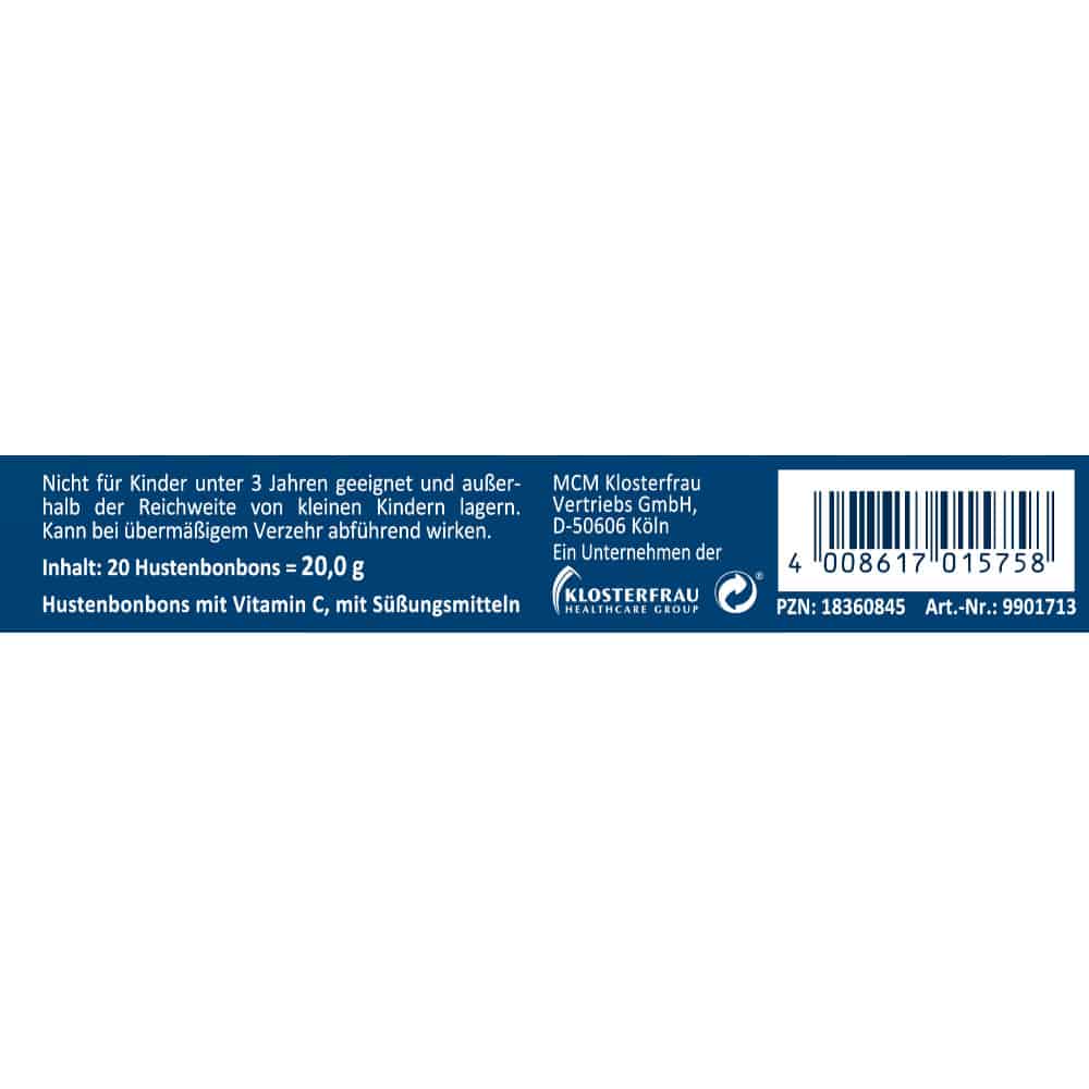KLOSTERFRAU Hustenbonbon zuckerfrei 20 St Pastillen