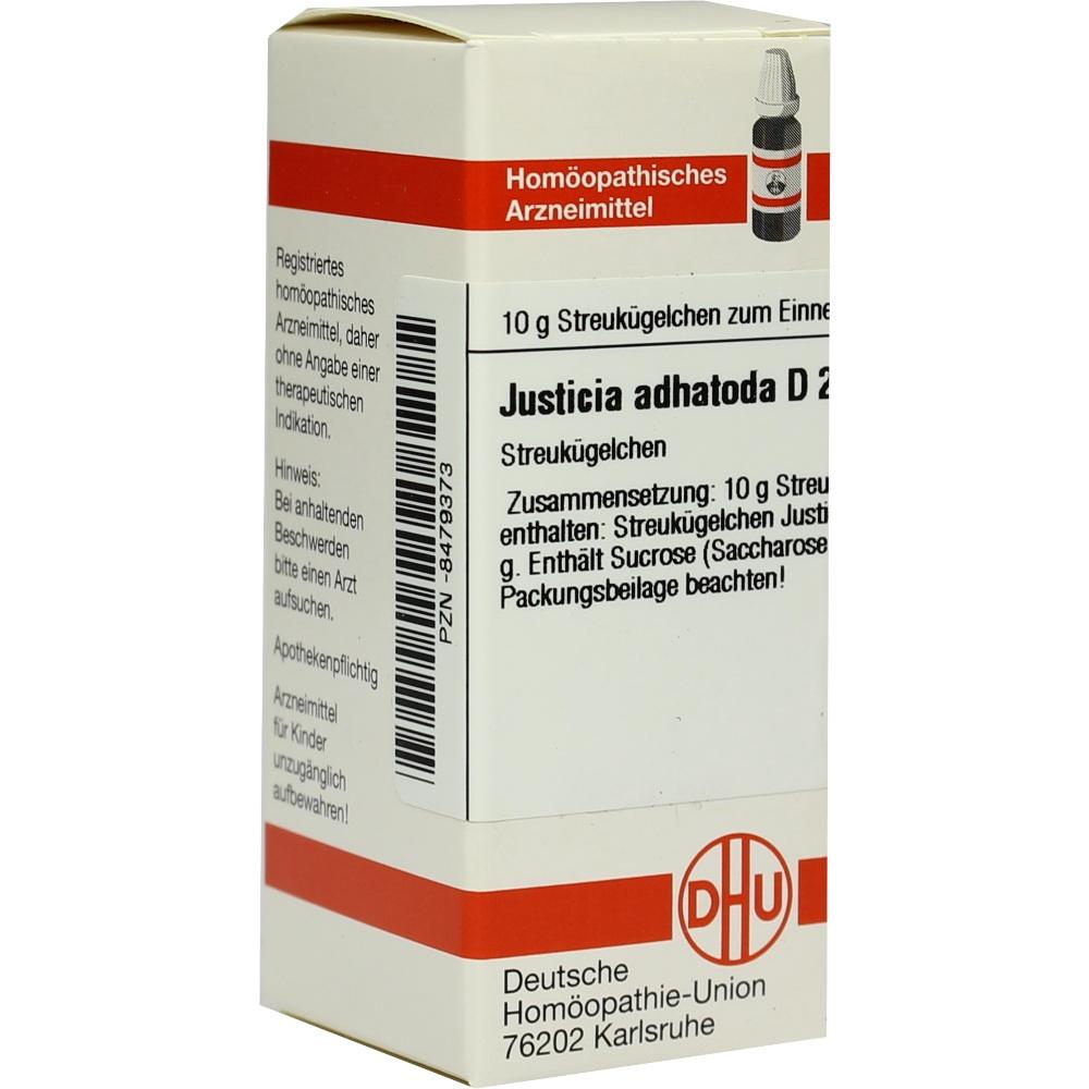 JUSTICIA adhatoda D 2 Globuli 10 g Globuli