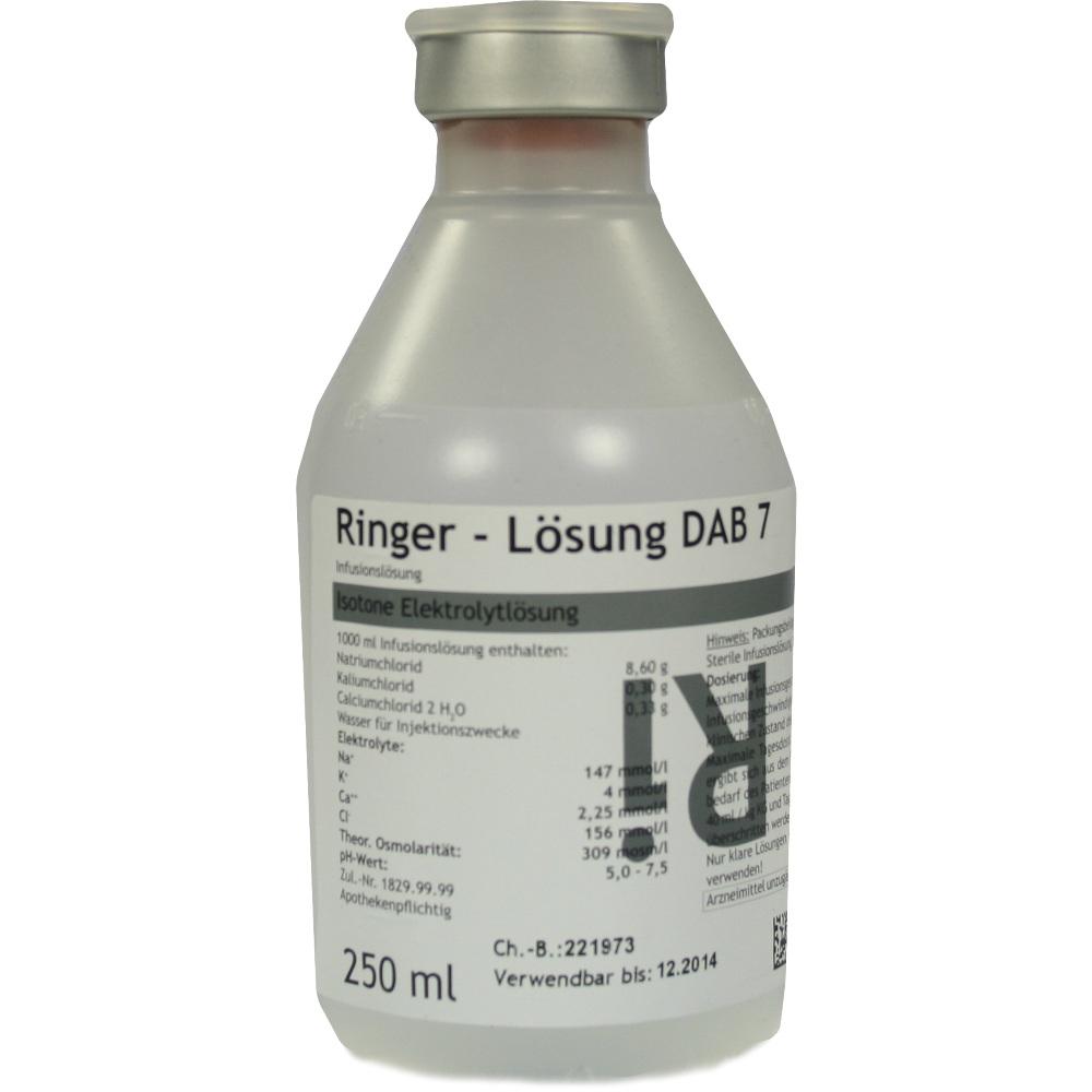 RINGER LÖSUNG DAB 7 Plastik 250 ml Infusionslösung