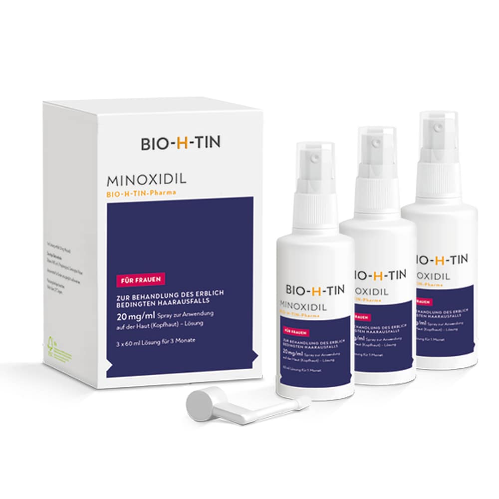 MINOXIDIL BIO-H-TIN Pharma FÜR FRAUEN 3 Monatspackung 3X60 ml Lösung