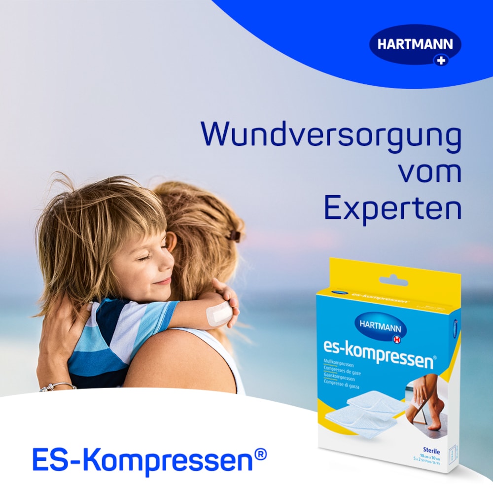 es-kompressen Sterile 10 cm x 10 cm 5X2 St Kompressen