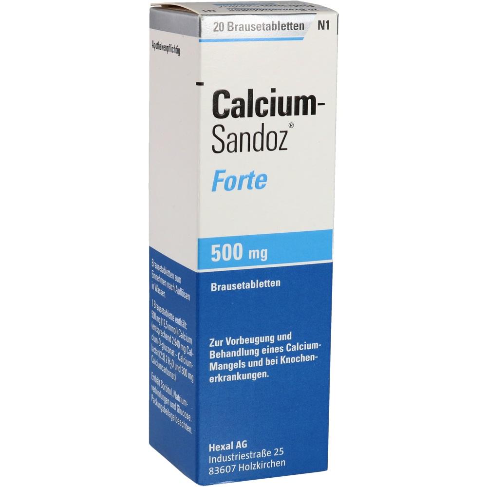 Calcium-Sandoz forte 500mg 20 St Brausetabletten