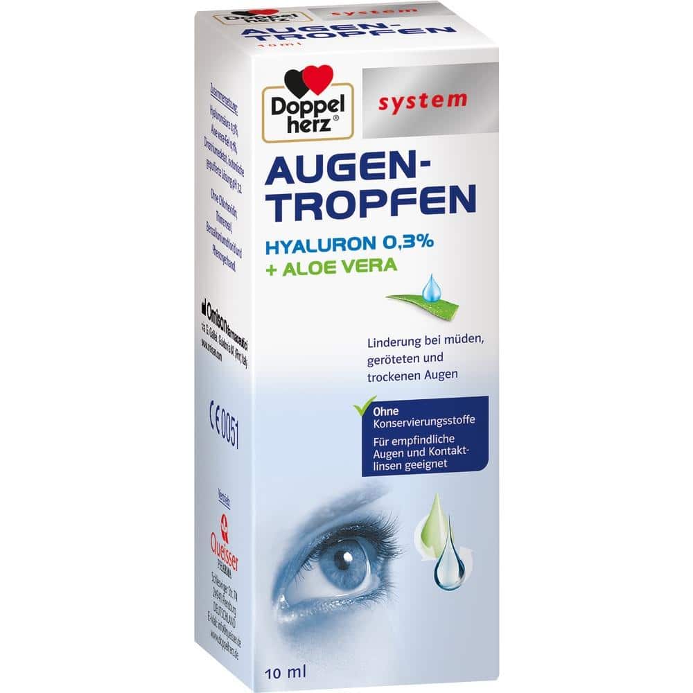 Doppelherz system AUGEN-TROPFEN HYALURON 0,3% + ALOE 10 ml Flüssigkeit